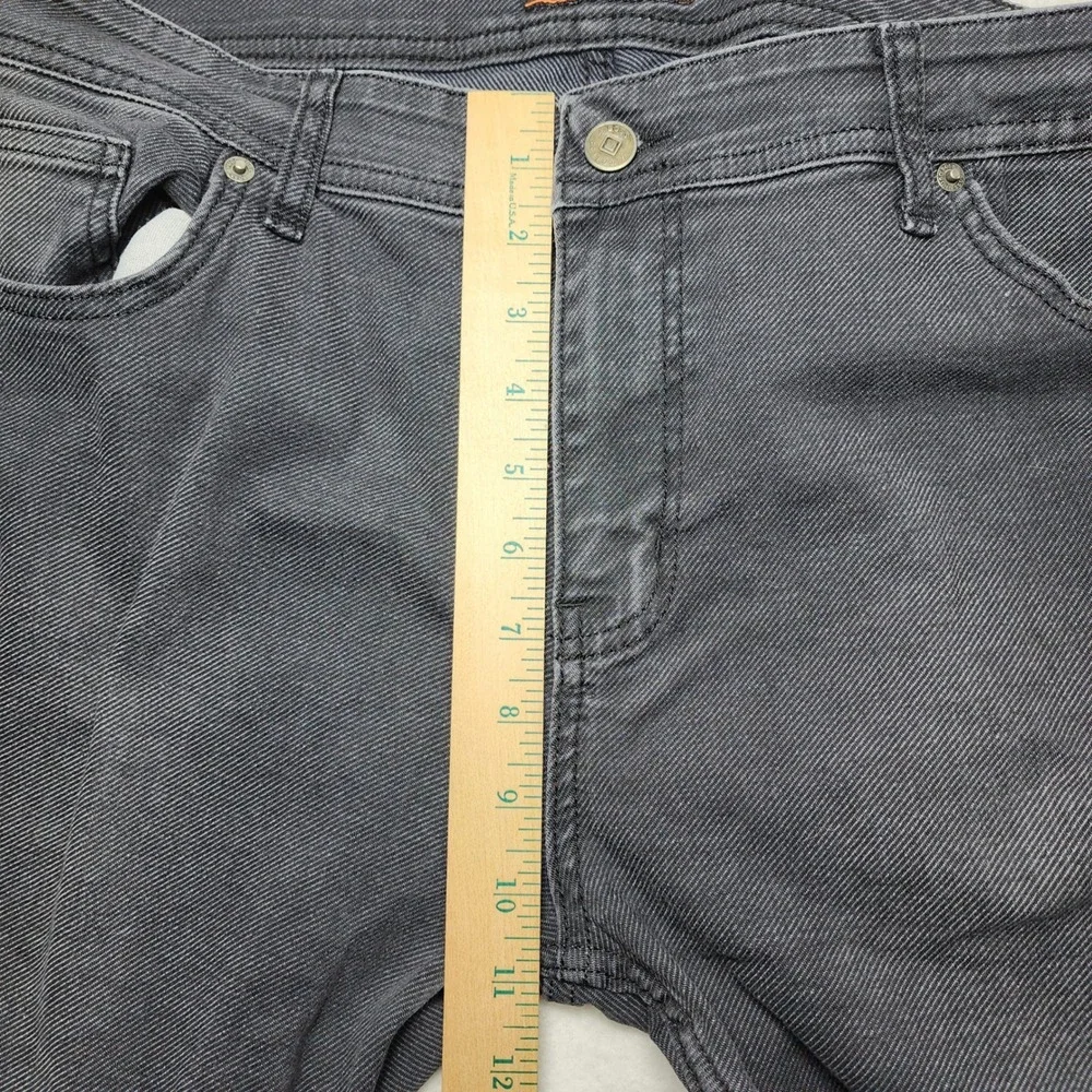 Hugo Boss Mens Jeans Straight Leg Denim Faded Black Wash 40x34‎